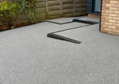 Pro Patch Patios: Gray Resin Bound Surfacing with Block Border Design